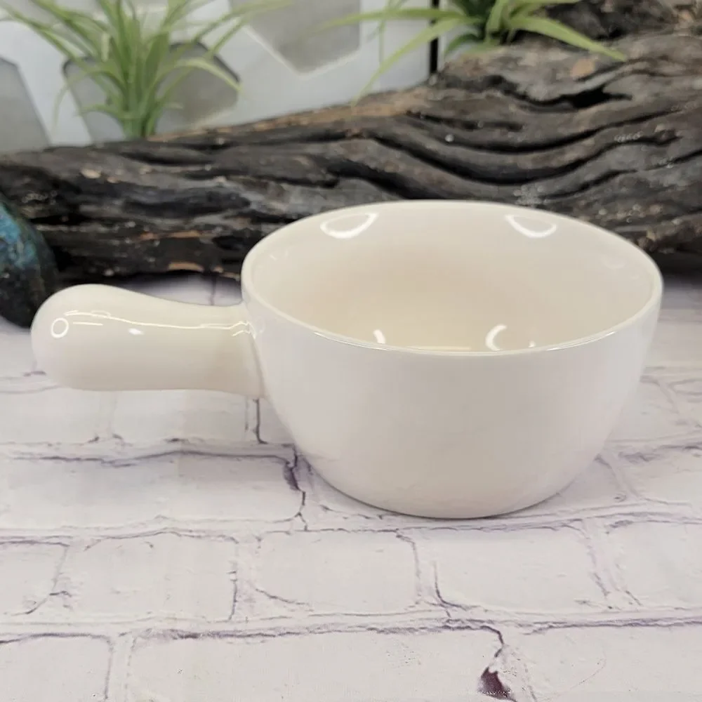Rae Dunn FEED ME Ceramic Soup Crock with Handle